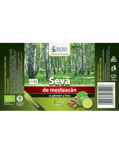 Birch Sap Ginger and Lime 1 L